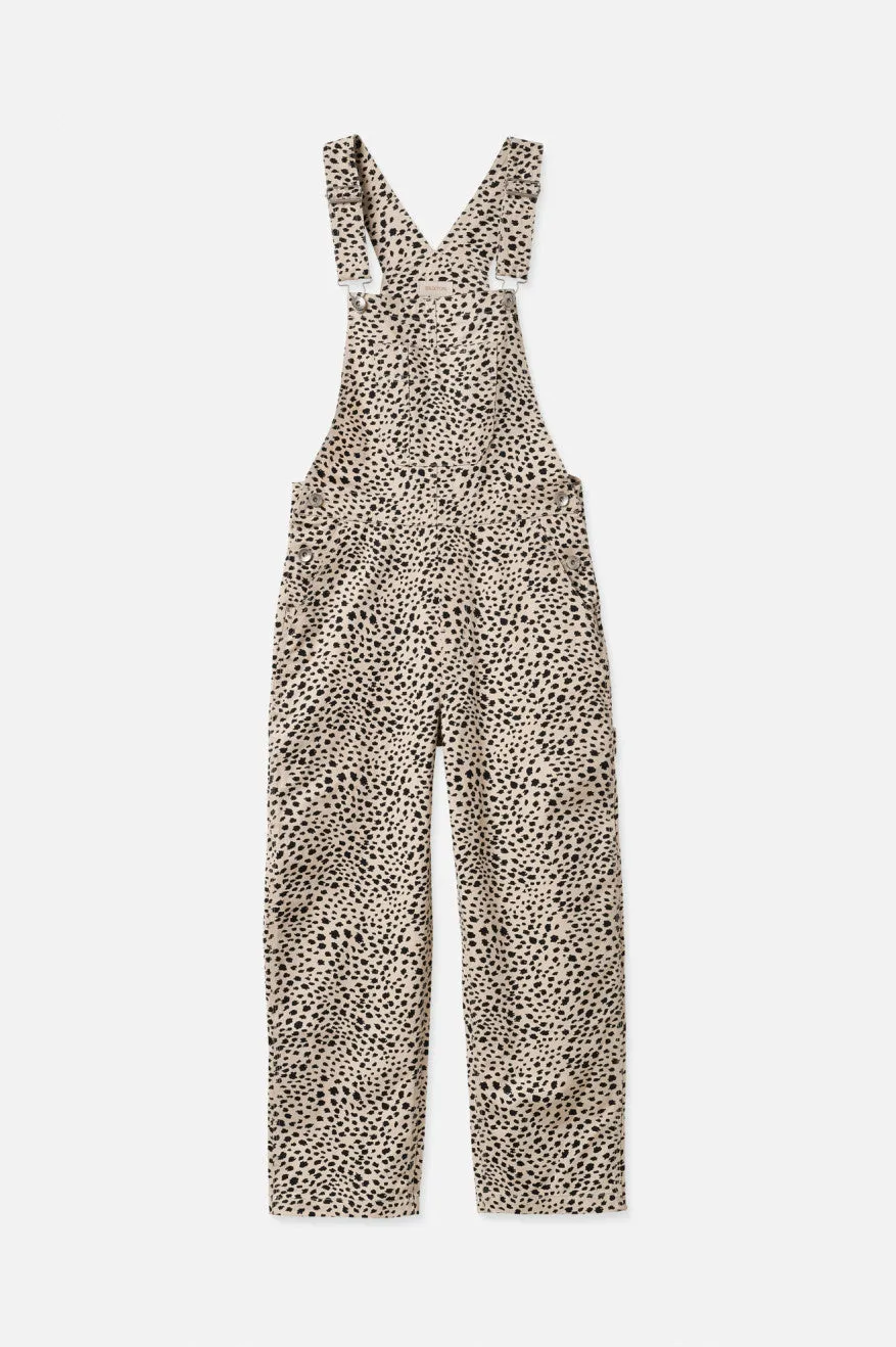 Christina Crop Overall - Beige Cheetah