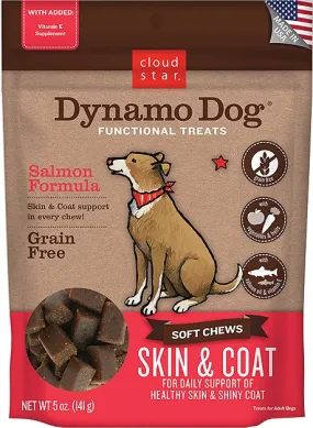 Cloud Star Dynamo Dog Skin & Coat Soft Chews Salmon Formula Dog Treats