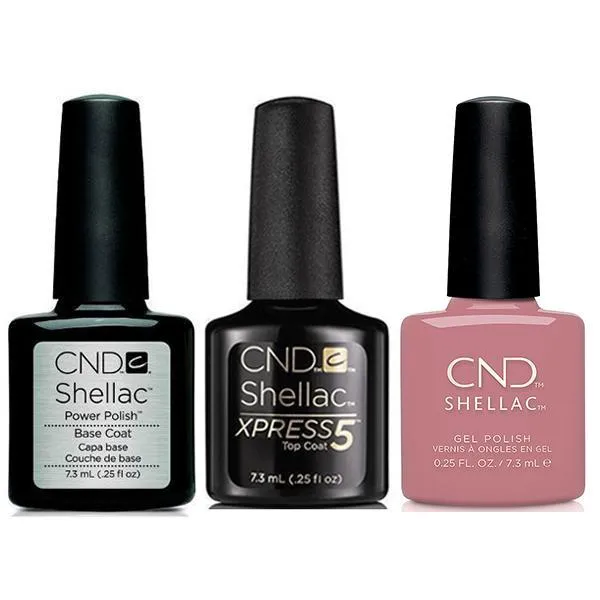 CND - Shellac Xpress5 Combo - Base, Top & Fuji Love (0.25 oz)