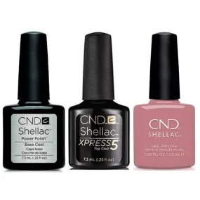 CND - Shellac Xpress5 Combo - Base, Top & Fuji Love (0.25 oz)