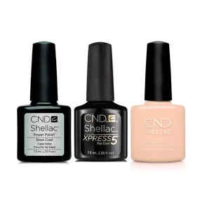 CND - Shellac Xpress5 Combo - Base, Top & Linen Luxury (0.25 oz)