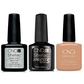 CND - Shellac Xpress5 Combo - Base, Top & Sweet Cider (0.25 oz)