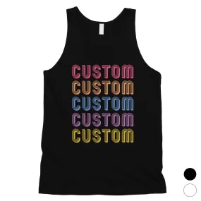 Colorful Multiline Text Fantastic Cool Mens Personalized Tank Tops