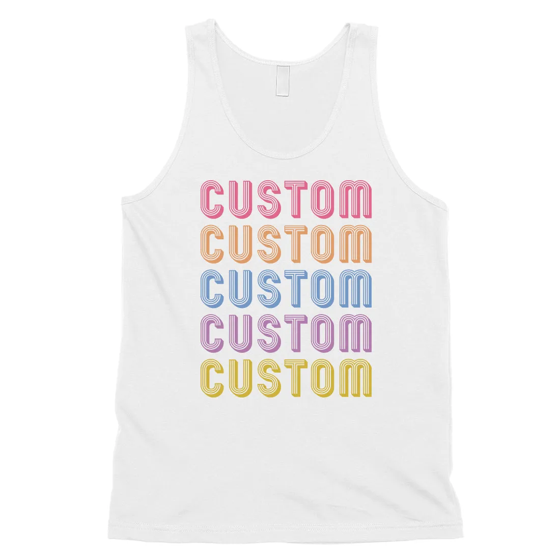 Colorful Multiline Text Fantastic Cool Mens Personalized Tank Tops