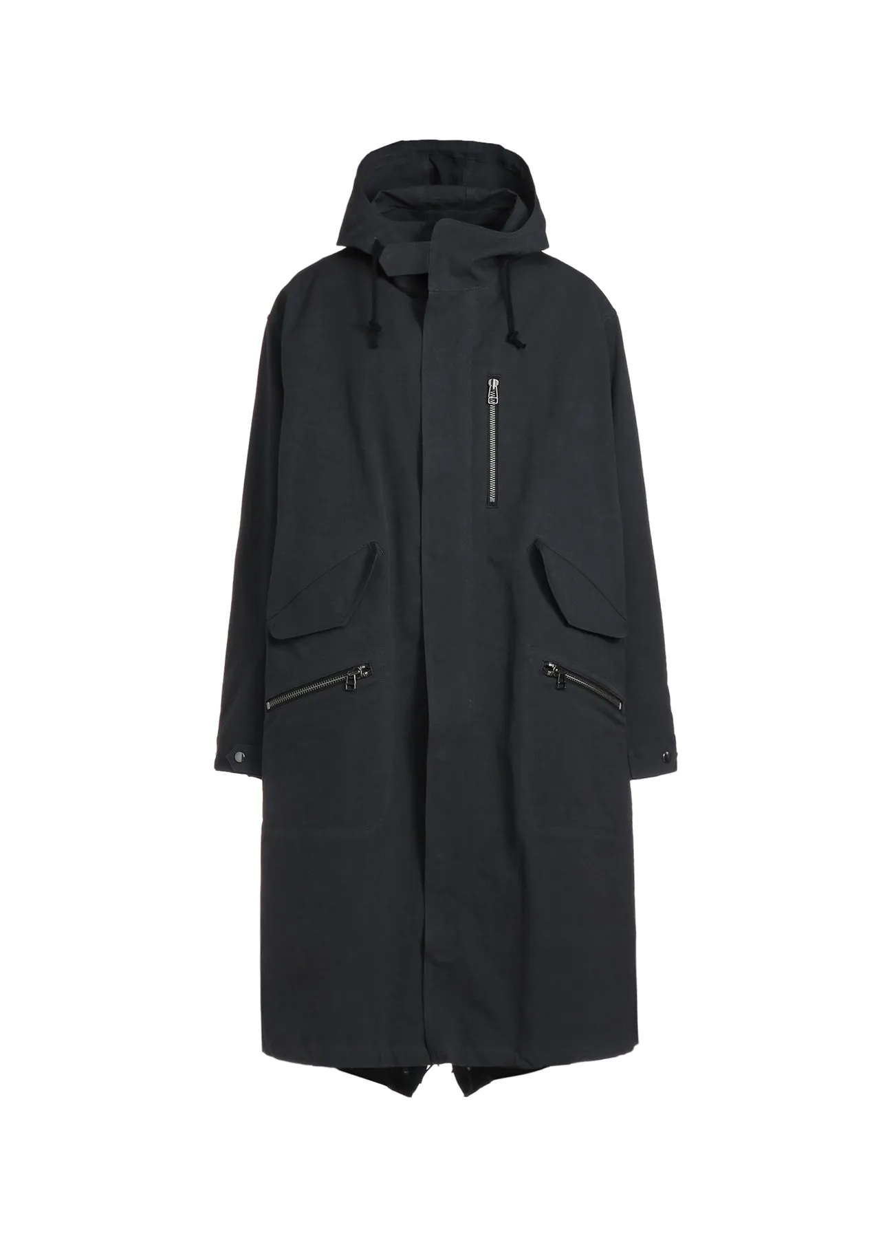 COTTON POPLIN WA ZIPPER POCKET MOD COAT