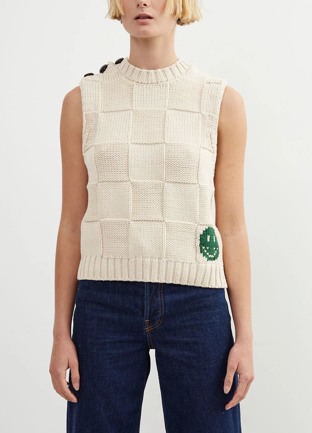 Cotton Rope Knit Vest