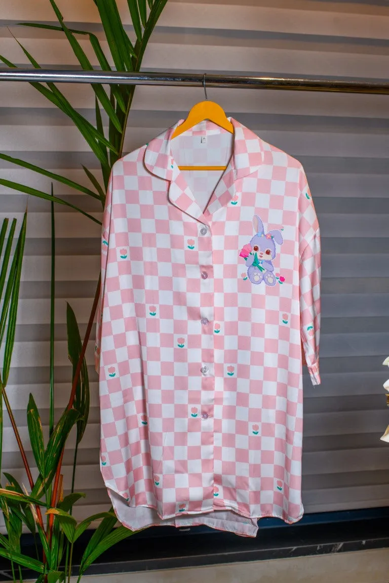 Cuddly Cubes Lounge in Style with Petite Teddy Print Shirt