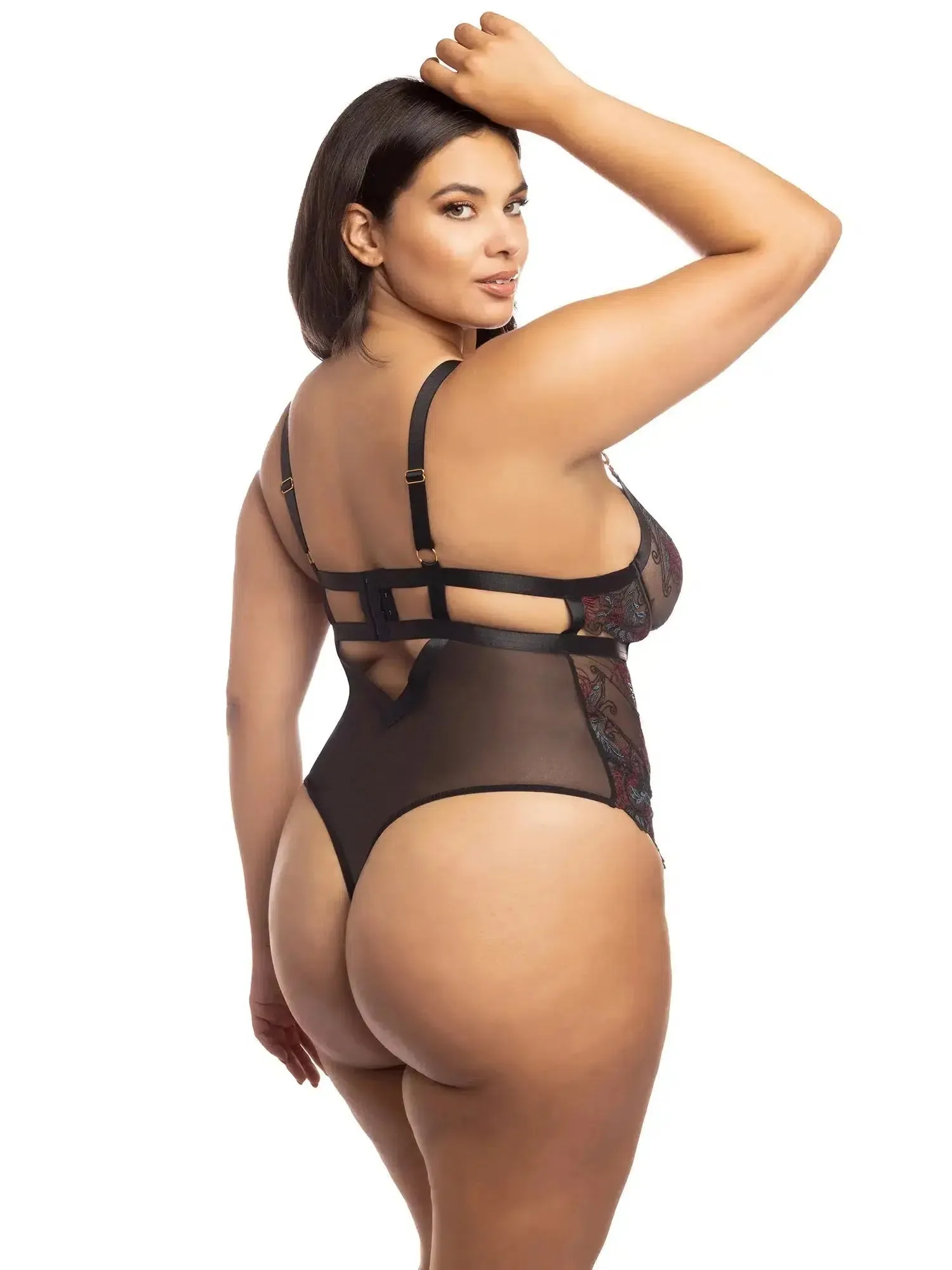 Curvy Azalea Lace Lingerie Teddy