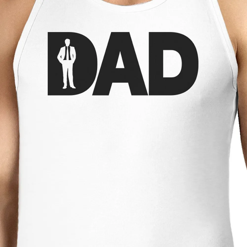 Dad Business Mens White Funny Tank Top Working Dad Graphic Tanks