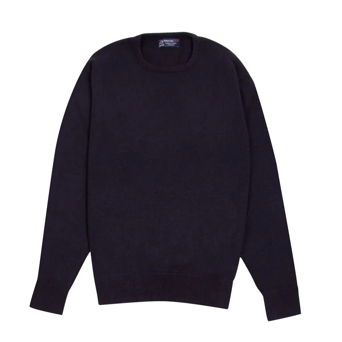 Dark Navy Tiree 4ply Crew Neck Cashmere Sweater