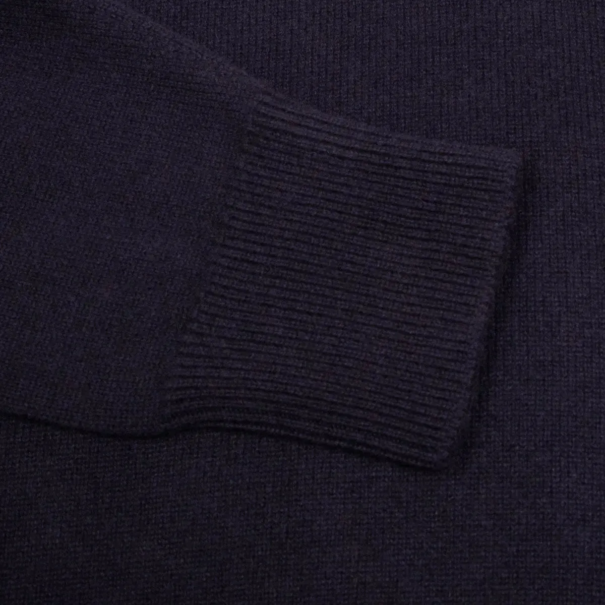 Dark Navy Tobermorey 4ply V-Neck Cashmere Sweater