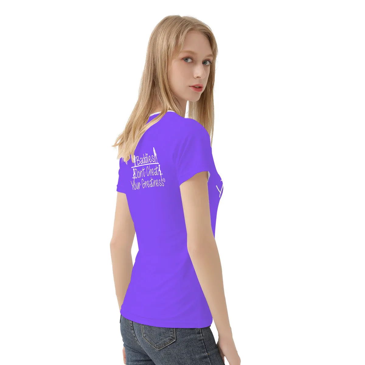 DCYG 24SX Baddies White Logo & Purple  Women's All-Over Print T shirt