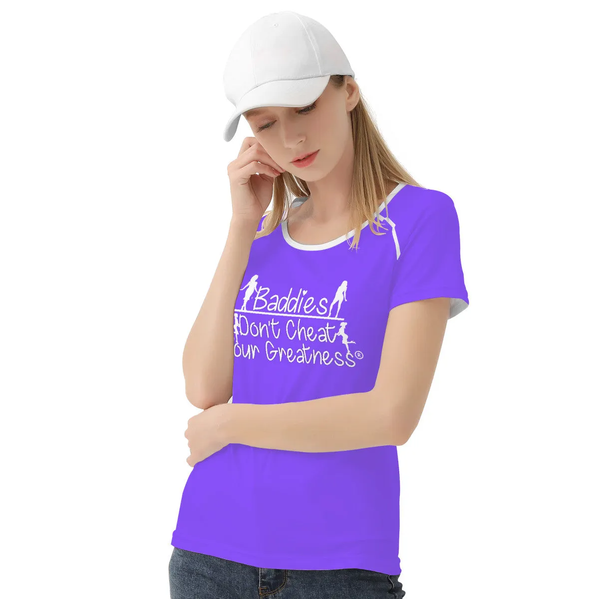 DCYG 24SX Baddies White Logo & Purple  Women's All-Over Print T shirt