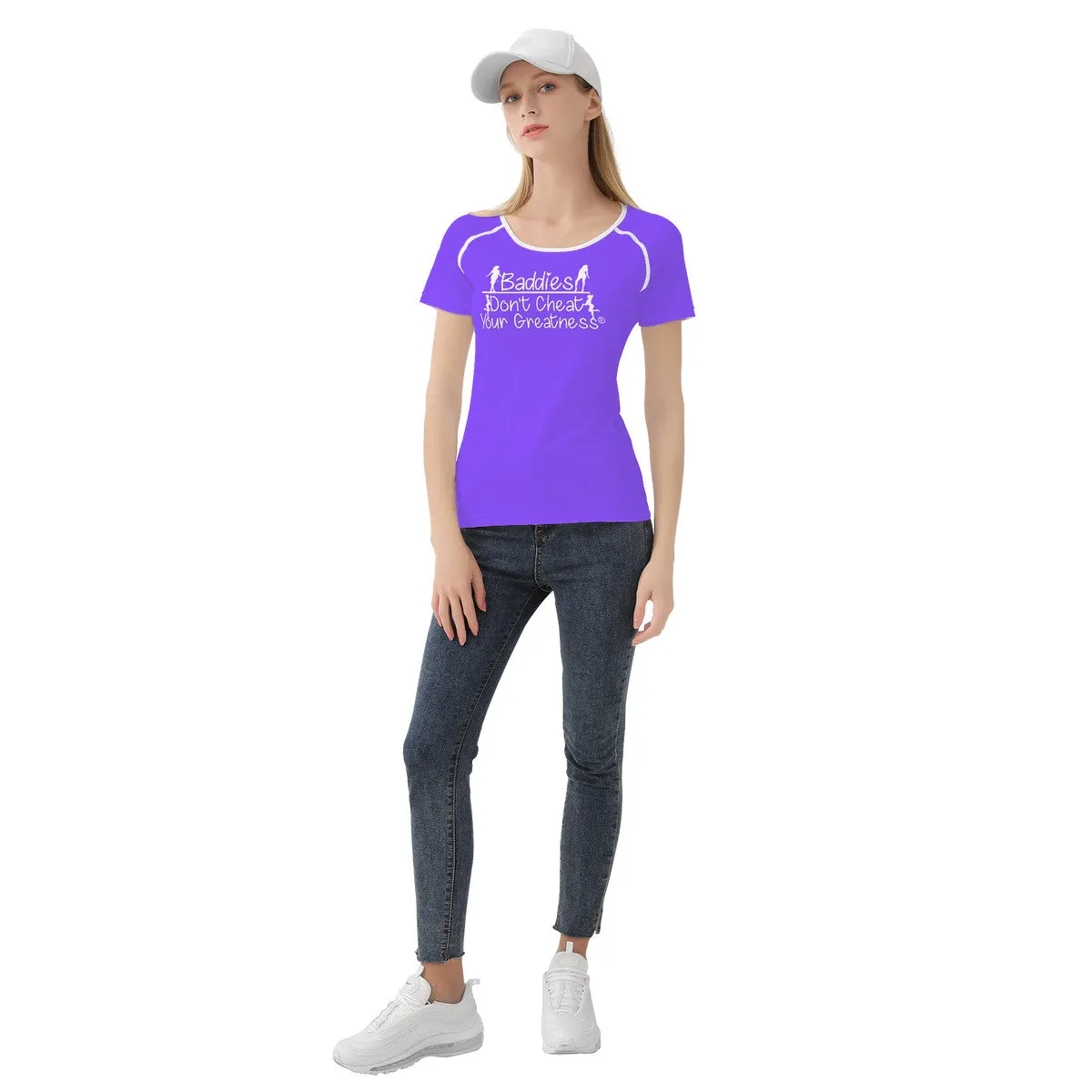 DCYG 24SX Baddies White Logo & Purple  Women's All-Over Print T shirt