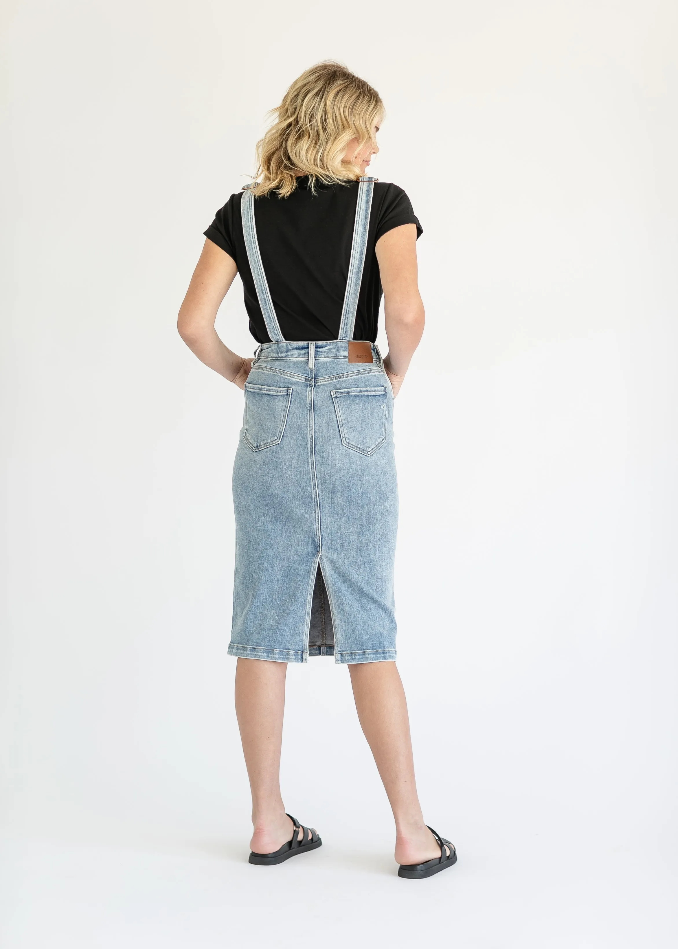 Denim Overall Jumper Midi Dress - FINAL SALE