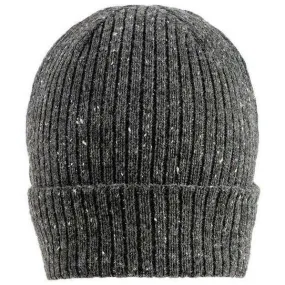 Dents Ribbed Knit Beanie Hat - Charcoal Grey