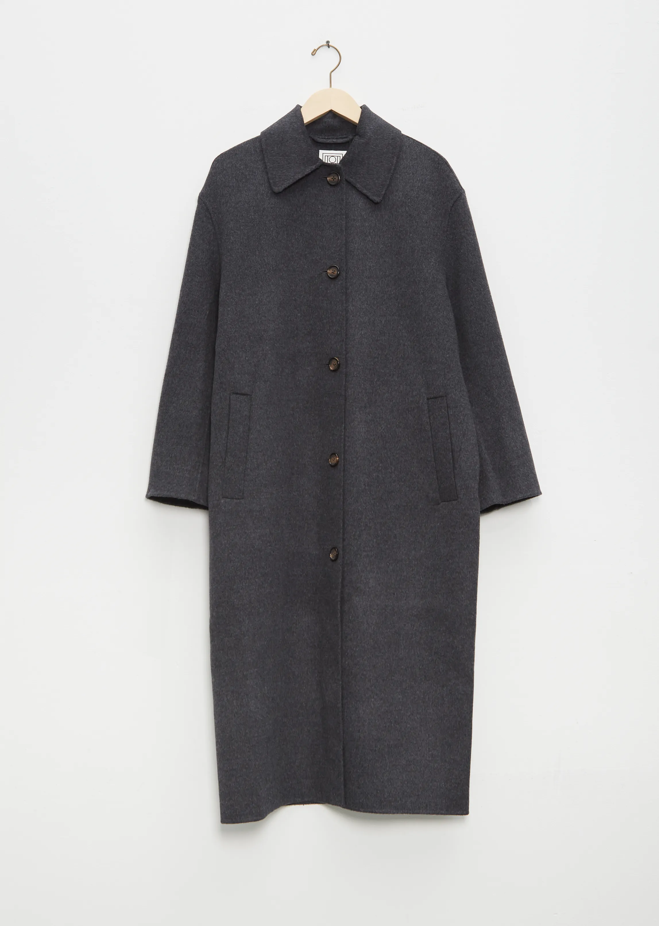 Doublé Wool Car Coat — Charcoal Melange