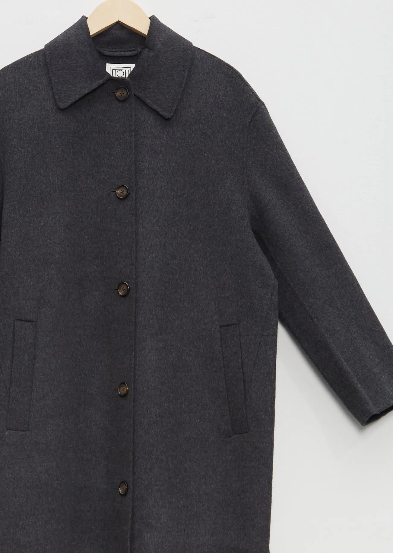 Doublé Wool Car Coat — Charcoal Melange