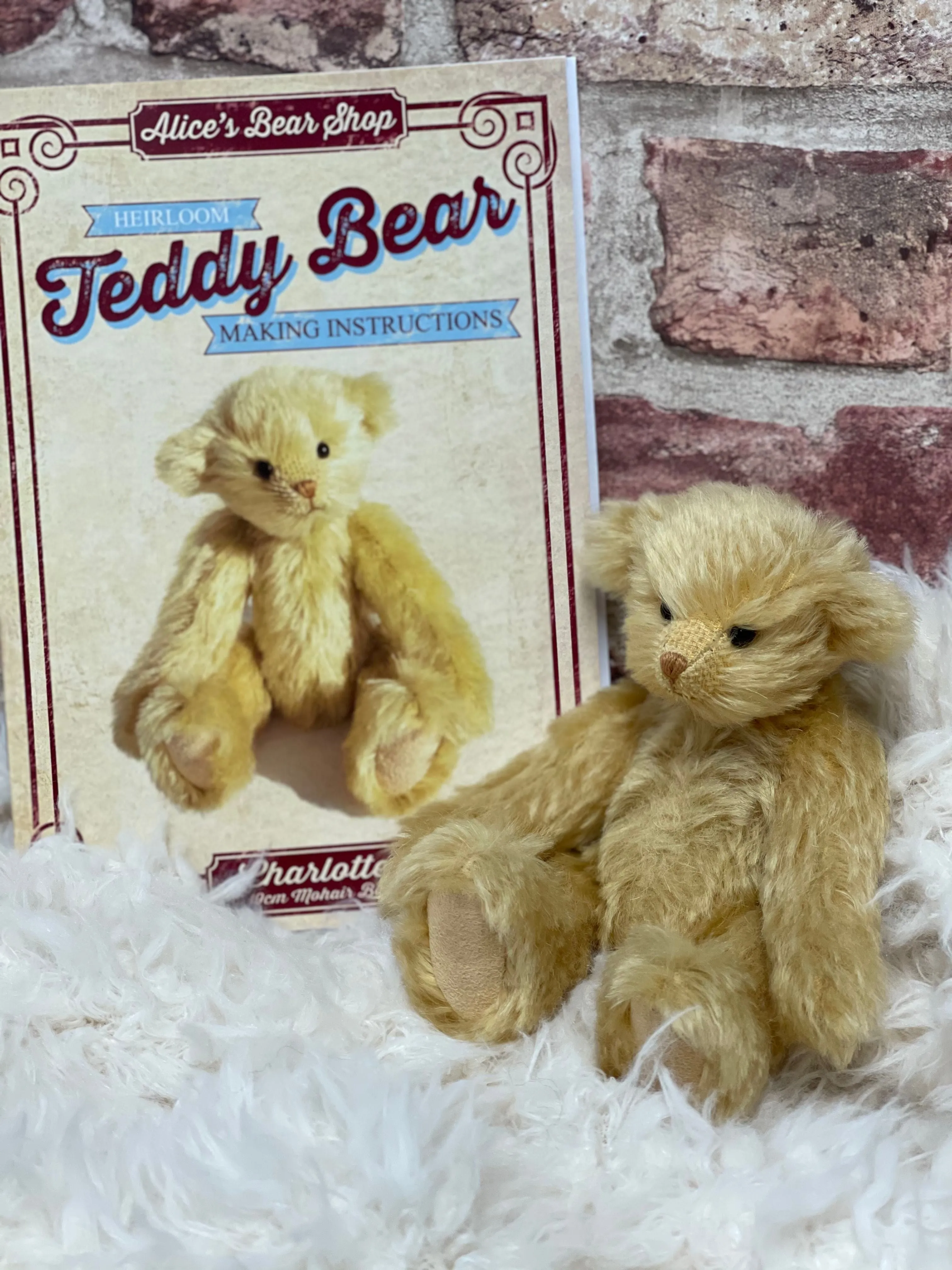 *DOWNLOAD* - A4 Pattern and Instructions - Charlotte Teddy Bear 19cm/7.5" when made