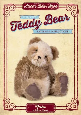 *DOWNLOAD* Teddy Bear Making A4 Pattern and Instructions - Rolo - 29cm when made