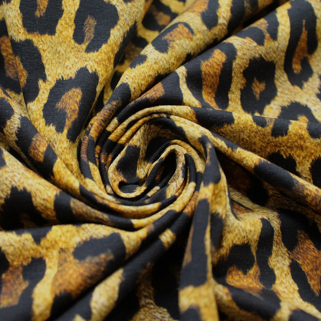 Dutch digital 'leopard spot' cotton knit, Oeko-Tex cert.