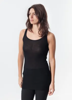 Easy Ribbed Tank in Black