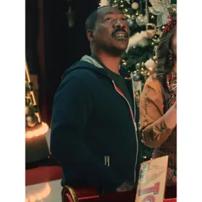 Eddie Murphy Chris Carver Candy Cane Lane Blue Jacket