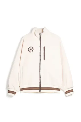 EMBLEM FLEECE JACKET CREAM