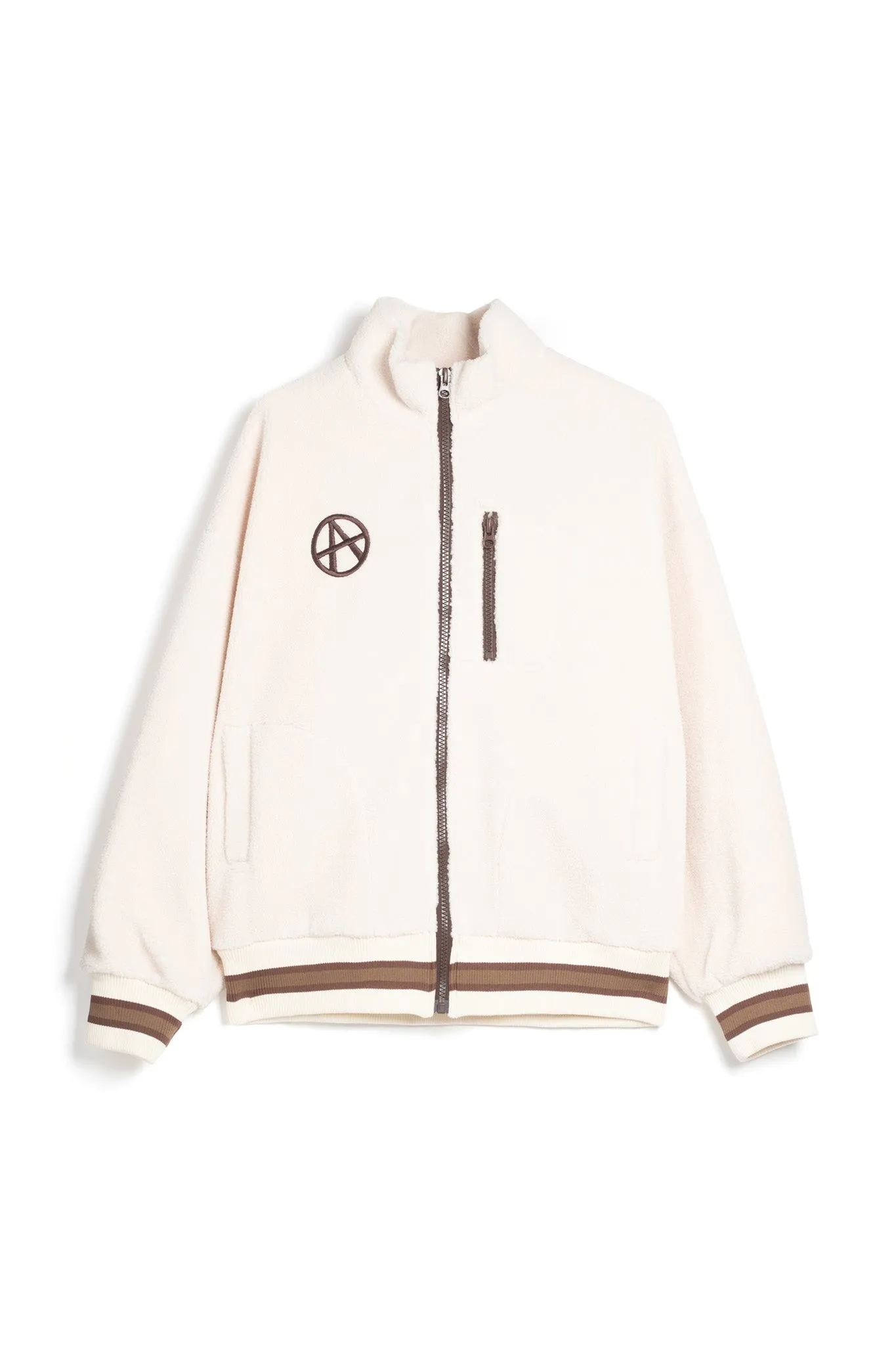 EMBLEM FLEECE JACKET CREAM