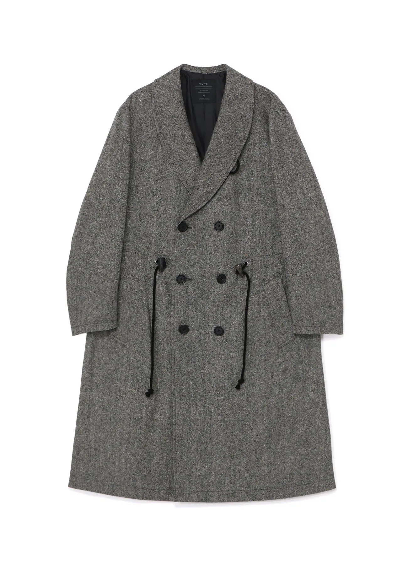 ETERMINE NEP TWEED SHAWL COLLAR DOUBLE COAT