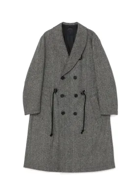 ETERMINE NEP TWEED SHAWL COLLAR DOUBLE COAT