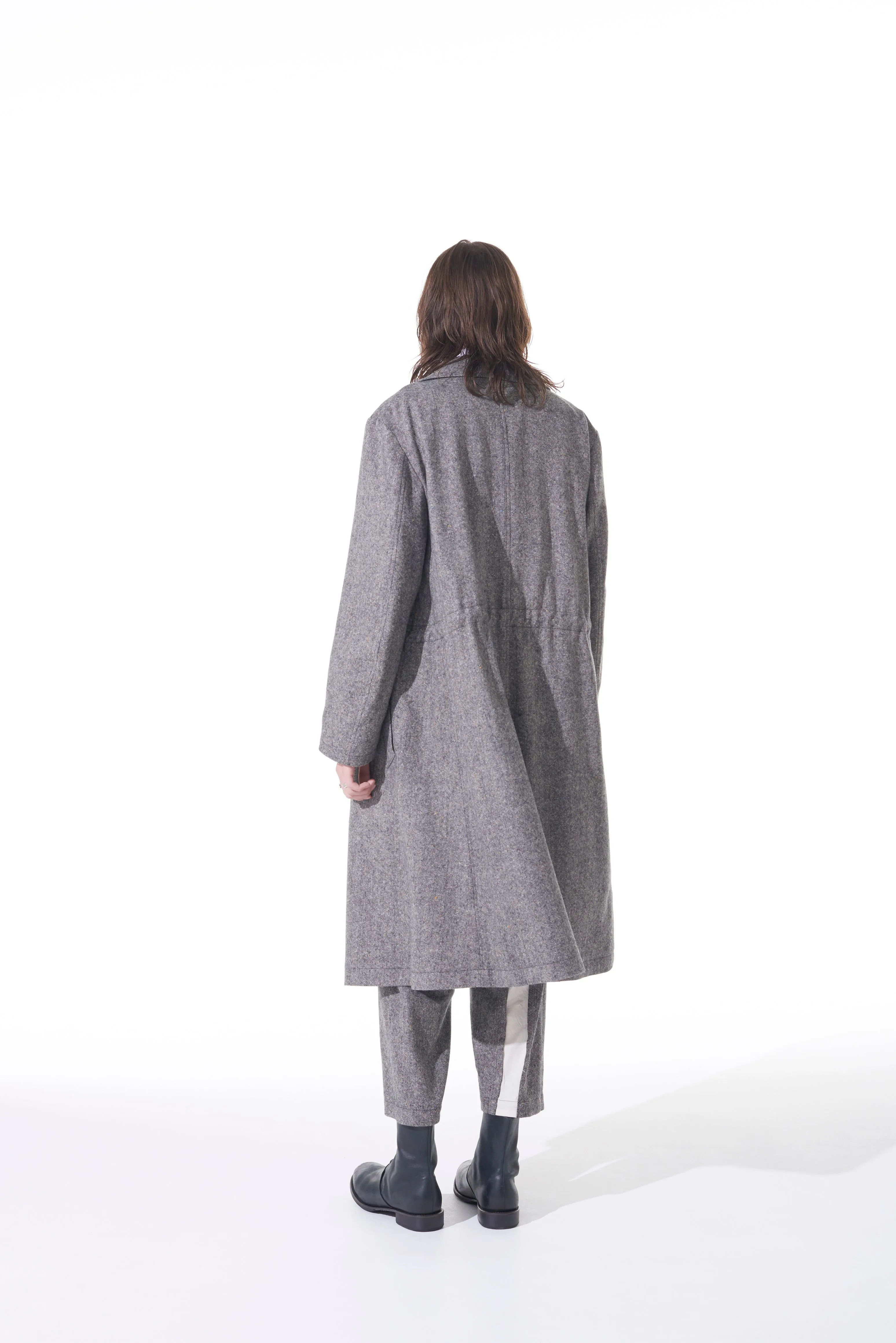 ETERMINE NEP TWEED SHAWL COLLAR DOUBLE COAT