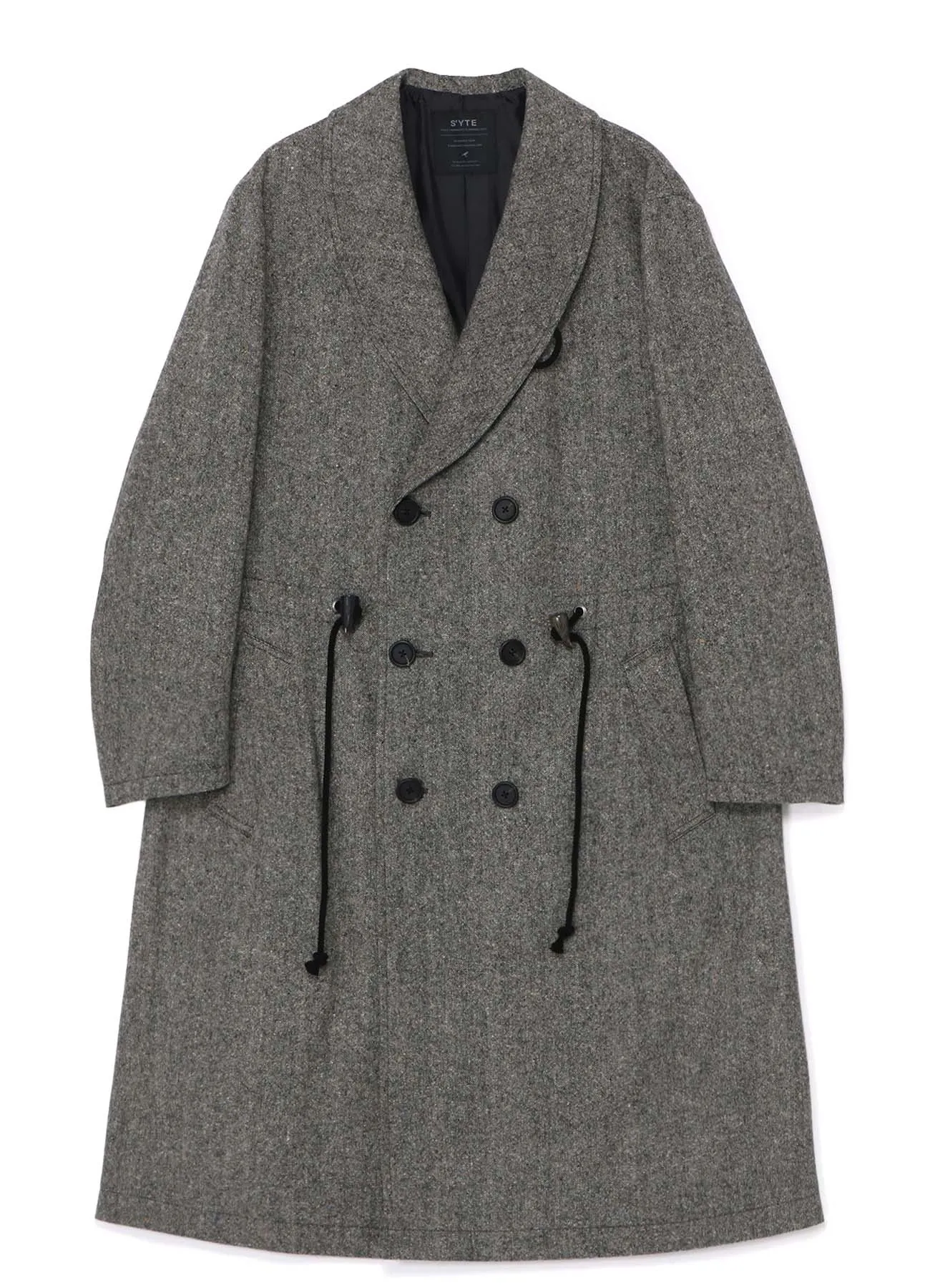 ETERMINE NEP TWEED SHAWL COLLAR DOUBLE COAT