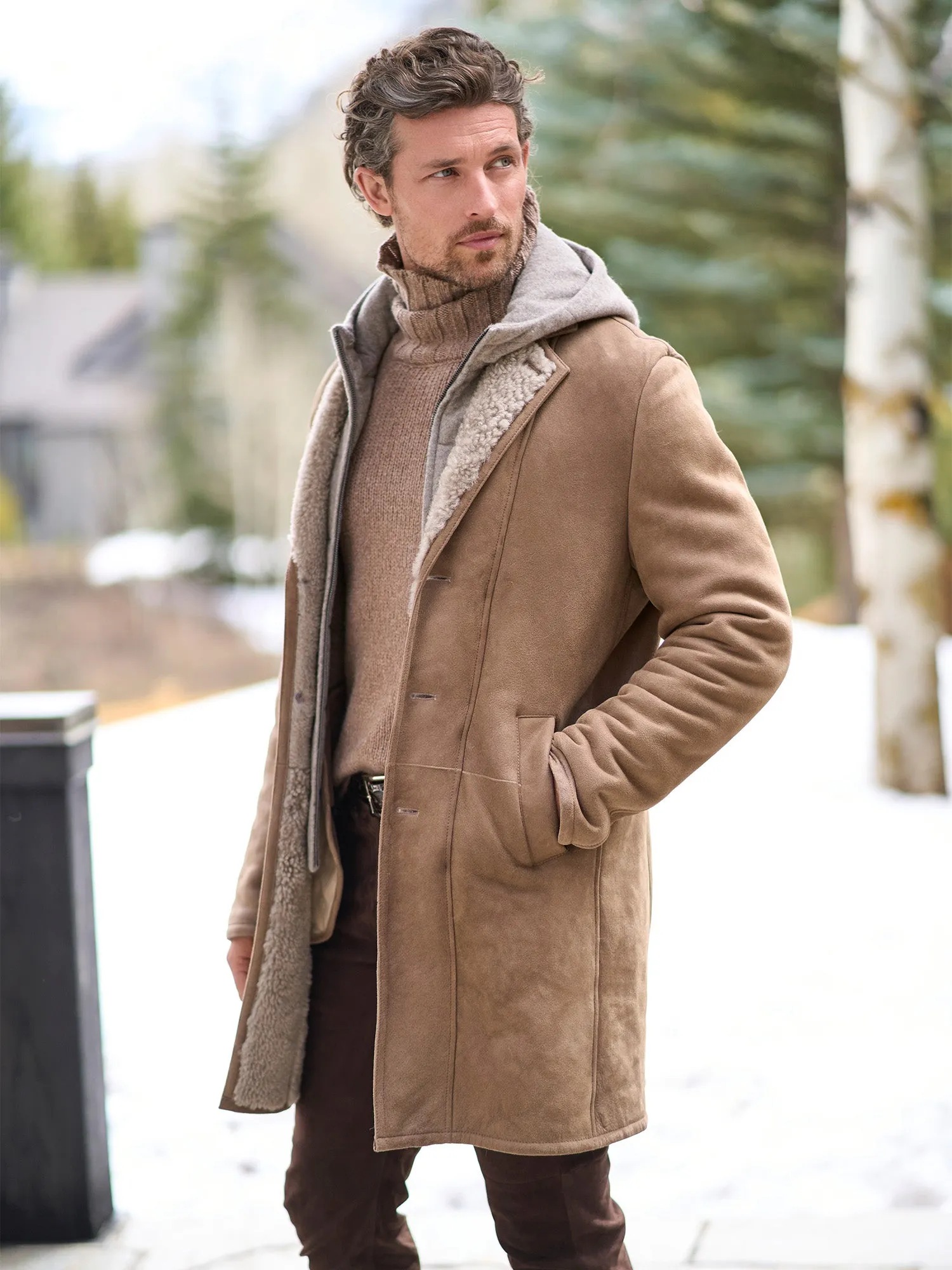 Ethan Shearling Lined Coat