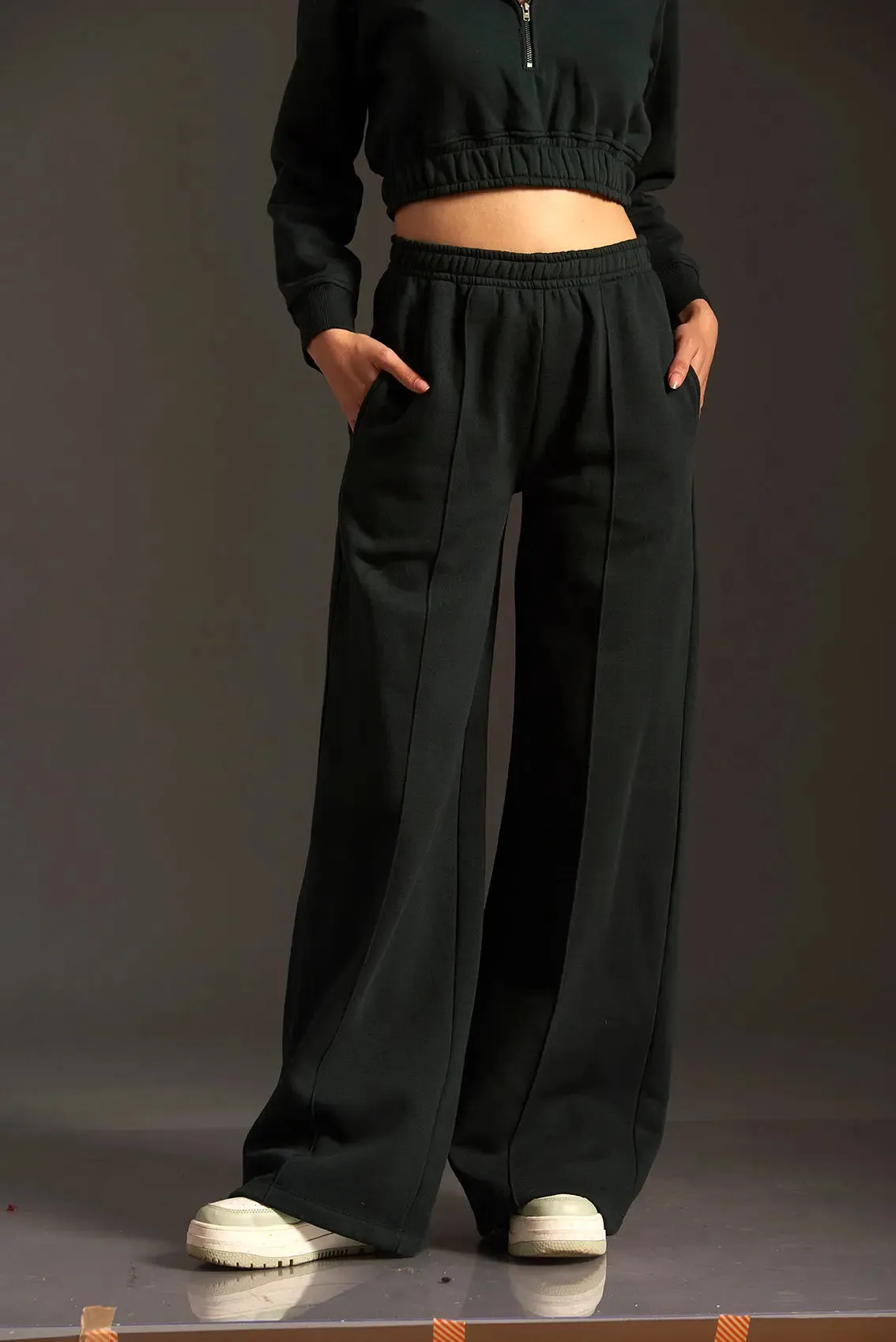 Flared Fleece Jogger Pants for women