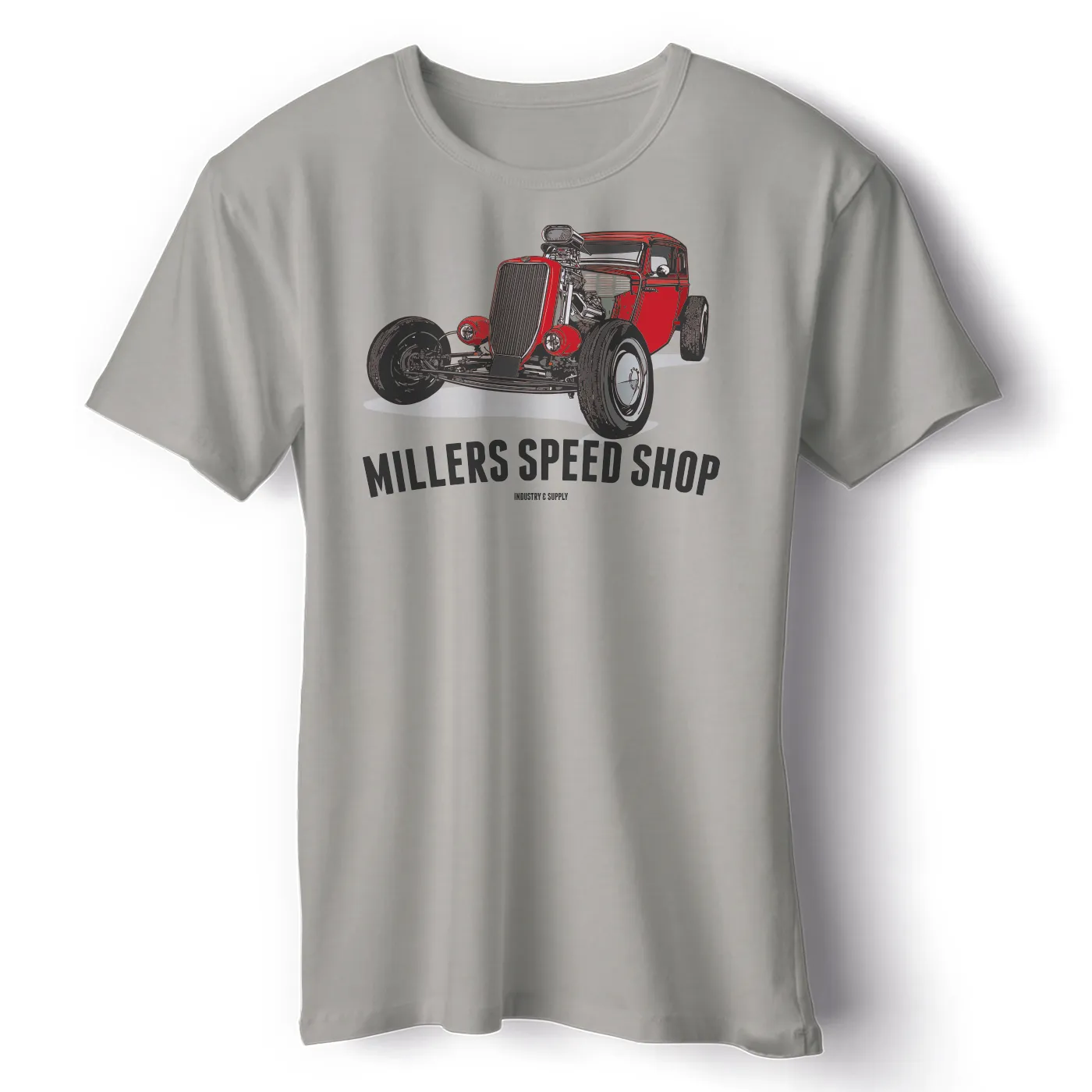 FRONT PRINT MILLERS SPEED SHOP T-SHIRT