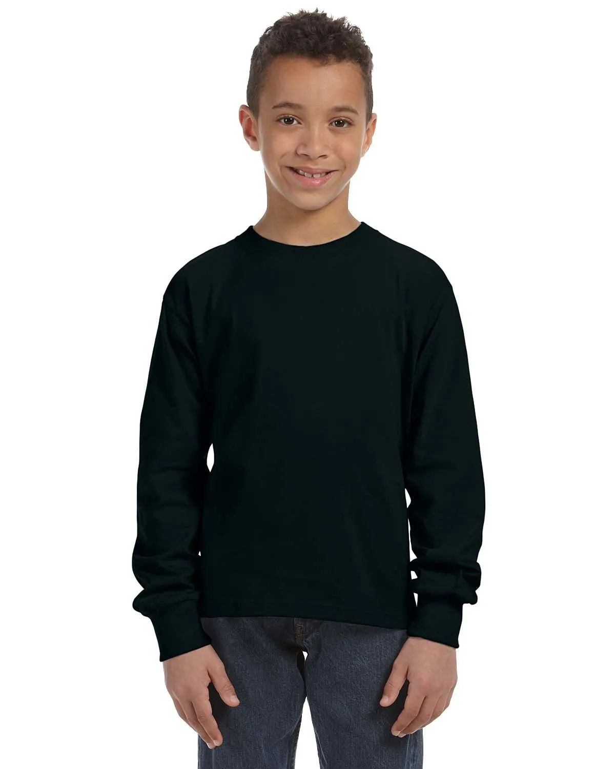 Fruit of the Loom 4930B Youth 5 oz. HD Cotton Long-Sleeve T-Shirt