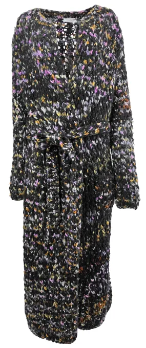 Gabriela Hearst Shaver Cardigan in Black Multi Space Dye