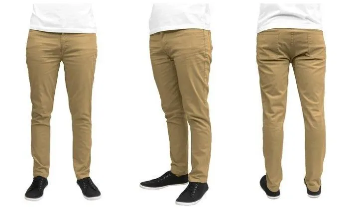 Galaxy by Harvic Men's Slim Fit Cotton Stretch Chinos - Assorted Sizes