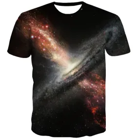 Galaxy T-shirt Men Space Tshirt Anime Universe Tshirts Novelty Nebula Tshirts Cool