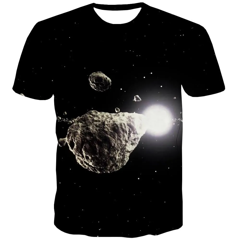 Galaxy T shirts Men Planet Tshirts Novelty Starry Sky Tshirts Casual Colorful Shirt Print Harajuku T-shirts 3d