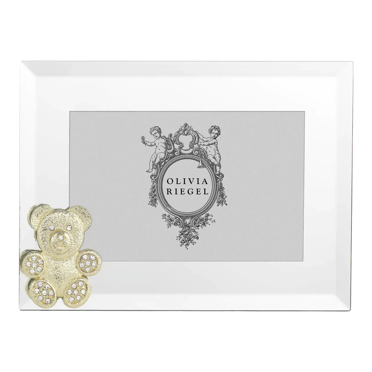 Gold Teddy Bear 4" x 6" Frame