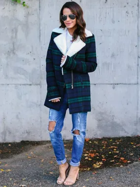 Gorgeous Checked Winter Coat Tops