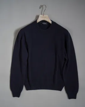 Gran Sasso Felted Cashmere Crewneck / Navy