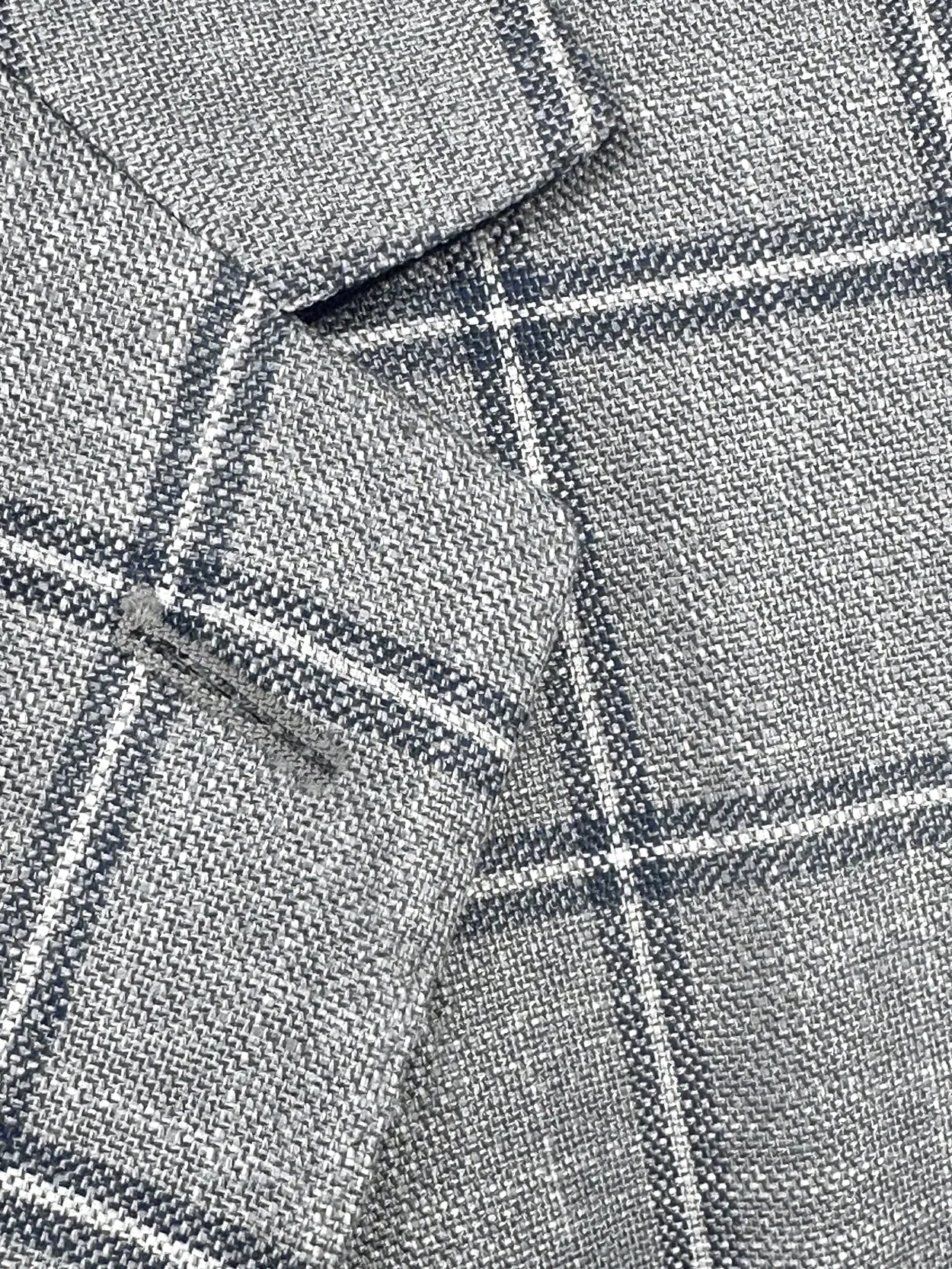 Grey with Navy Window Pane Bamboo Sport Coat