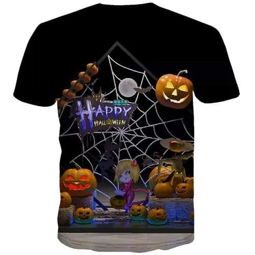 Halloween T shirts Men Cosplay Tshirt Printed Happy T-shirts Graphic Moon Tshirts Cool Funny T shirts Funny Short Sleeve summer