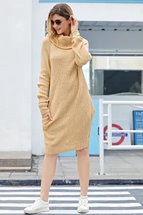 Heap Collar Mini Knit Dress