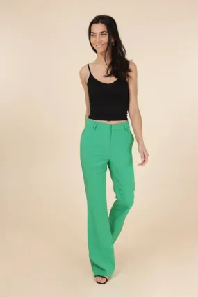 High Waist Elephant Leg Pants Green