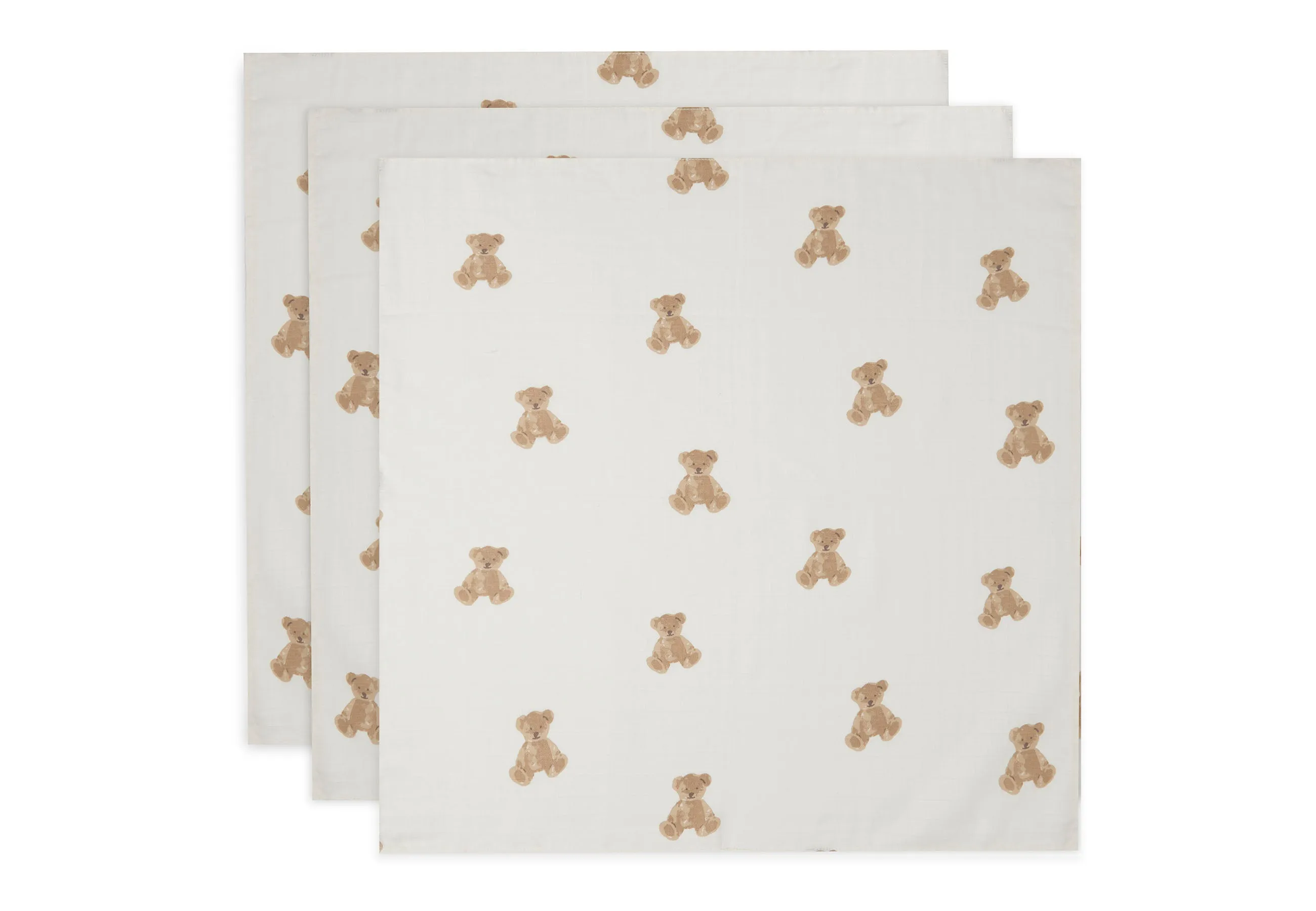 Hydrofiele Doek Small 70x70cm - Teddy Bear - 3 Stuks