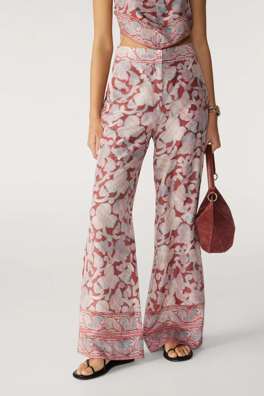 Ibbi Wide Leg Pants ~ Rose